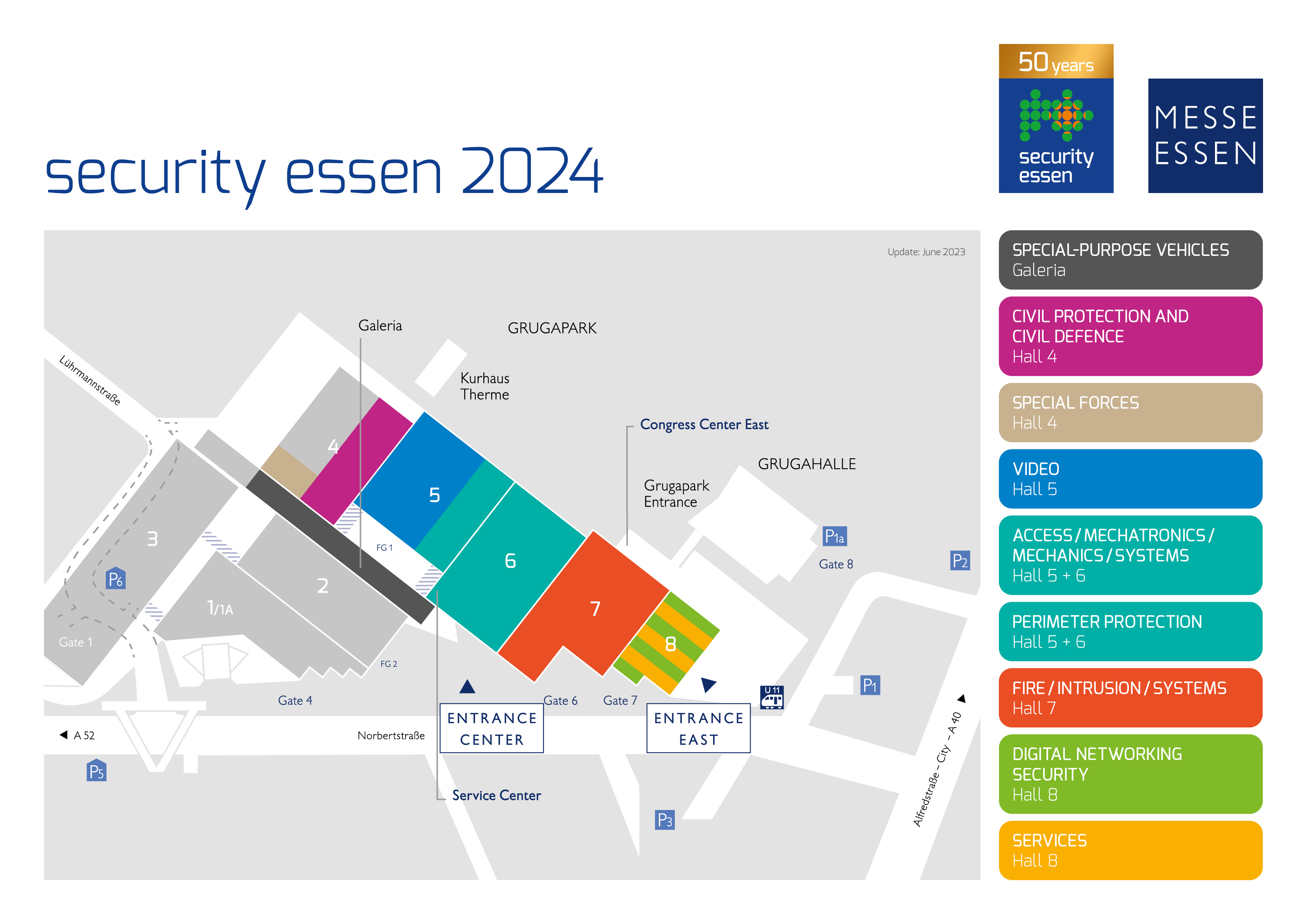 Key topics & Site plan 2024 security essen